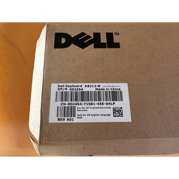 NEW Genuine DELL KB212-B 0DJ454 104-Key USB Quiet Computer Keyboard (Black) NIB - Picture 6 of 12